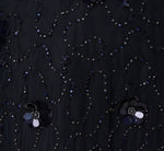 Long Sleeve Illusion Floral Beaded Midi Dress In Midnight 7