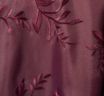Petite One Shoulder Floral Embroidered Gown In Raisin 7