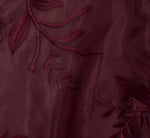 One Shoulder Floral Embroidered Gown In Raisin 7