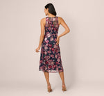 Sleeveless Illusion Sequin Midi Dress In Midnight Multi 6