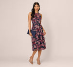 Sleeveless Illusion Sequin Midi Dress In Midnight Multi 2