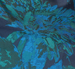 Strapless Draped Floral Jacquard Gown In Cobalt Multi 7