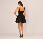 Sleeveless Sequin Soutache Bubble Cocktail Dress In Black 5