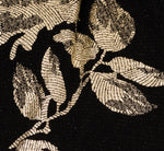 Metallic Rose Floral Halter Gown In Black Gold 7