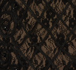 Cap Sleeve Soutache Lace Beaded Midi Dress In Black Nude 6