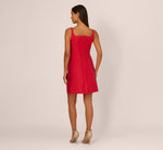 Sleeveless 3D Floral Beaded Cocktail Dress In Red 6