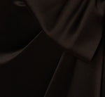 Long Sleeve Satin Bow Gown In Black 7