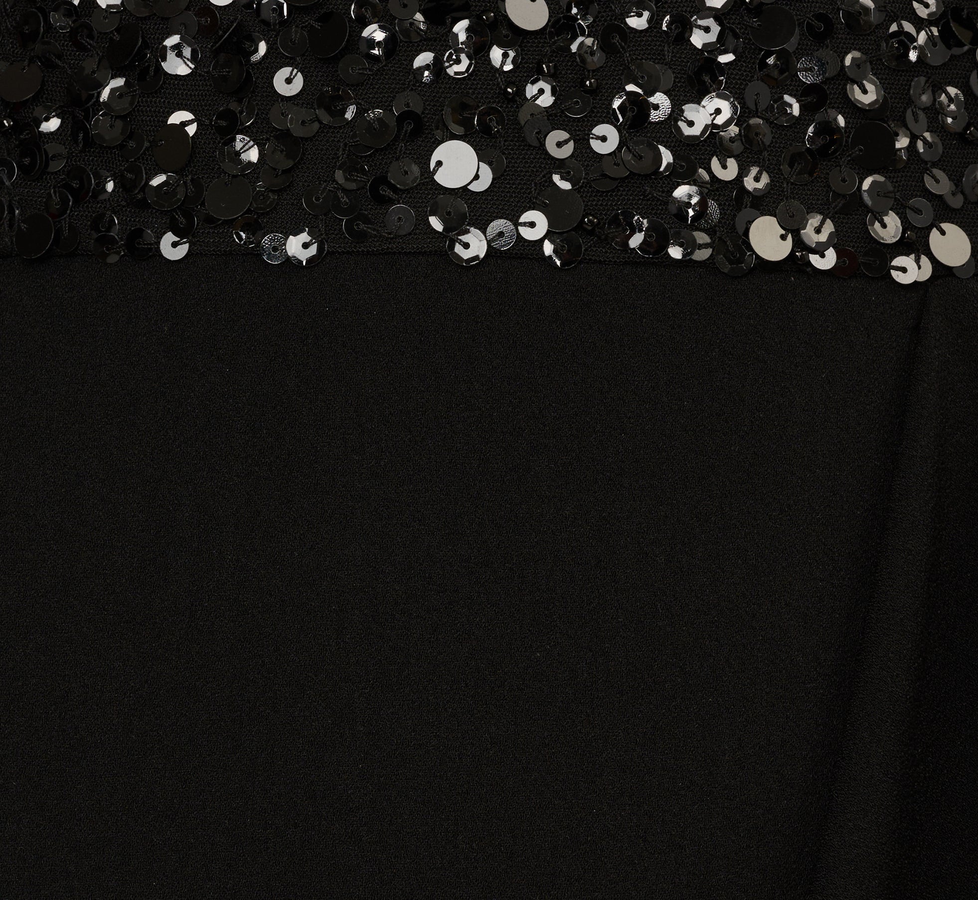 Black Strapless Sequin Ruffle Combo Gown - Adrianna Papell