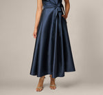 Petite Sleeveless Mikado Suit Dress In Midnight 4