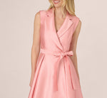 Sleeveless Mikado Suit Dress In Apricot Ice 4