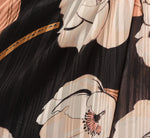 One Shoulder Floral Ribbon Stripe Gown In Black Multi 7