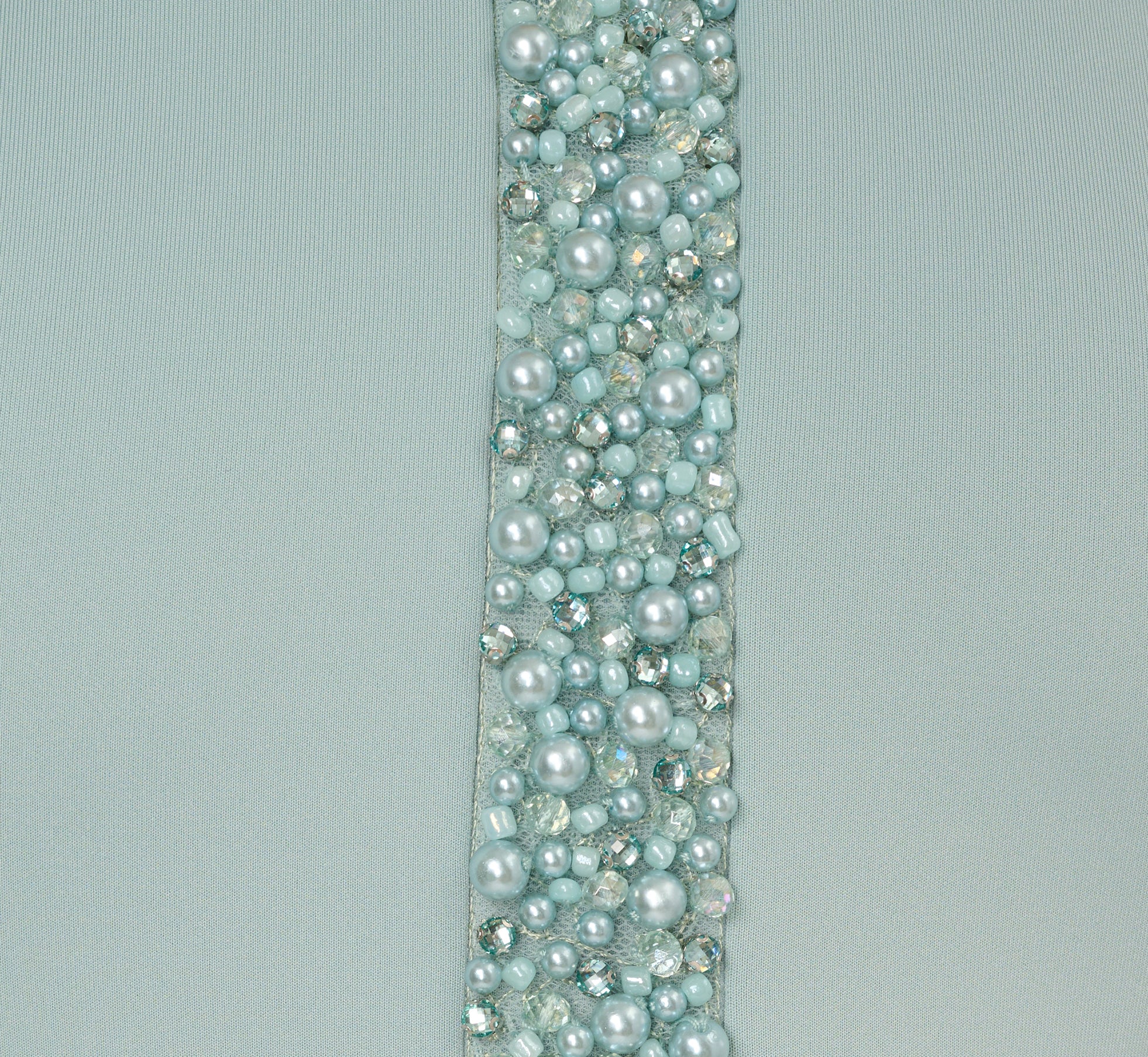 Blue Sleeveless Pearly Halter Peplum Gown