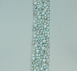 Sleeveless Pearly Halter Peplum Gown In Aqua Dust 7