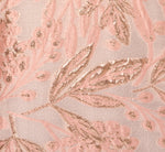 Off Shoulder 3D Floral Jacquard Gown In Blush 7