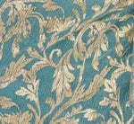 Long Sleeve Metallic Crinkle Drape Gown In Mint Gold 6