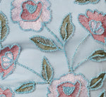 Sleeveless Floral Beaded Embroidery Ruffle Midi Dress In Elegant Sky Multi 6