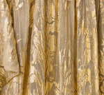 Sleeveless Metallic Crinkle Ruffle Gown In Champagne Gold 6