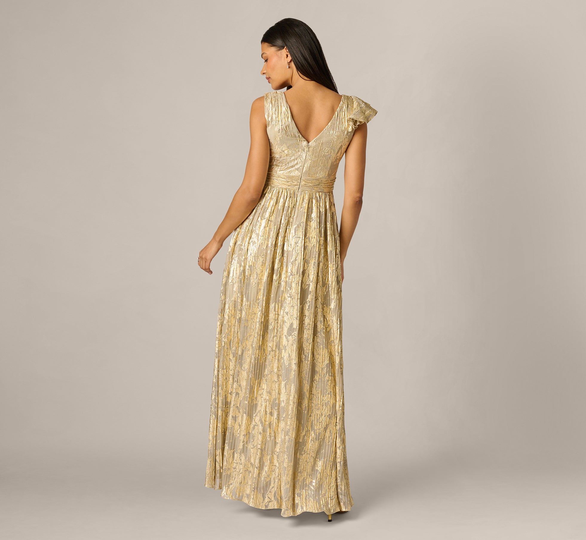 adrianna papell champagne dress Bridesmaid Dresses making it suitable for weddings Adrianna Papell Champagne Sequin Lace