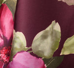Short Sleeve Magnolia Floral Ballgown In Wine Multi 6