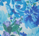 Tiered Metallic Floral Chiffon Halter Gown In Blue Multi 6