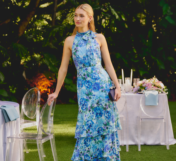 adrianna papell cocktail dress Blue Glazed Chiffon Gown Black Blazer Dress With 100% Polyester. Size:XS / US 2 colourway-zoella