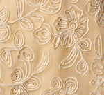 Strapless Floral Embroidered Organza Midi Dress In Maize 7