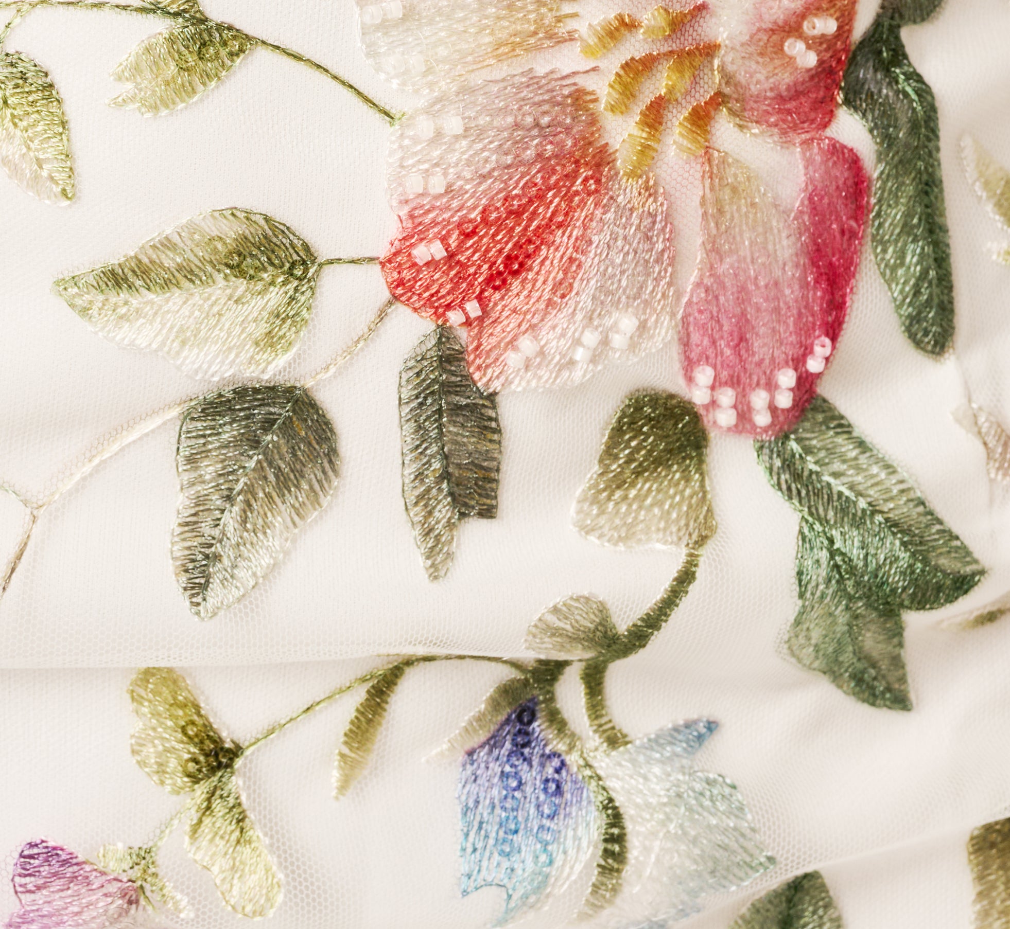 Multi Colored Strapless Floral Beaded Embroidery Midi Dress - Adrianna  Papell