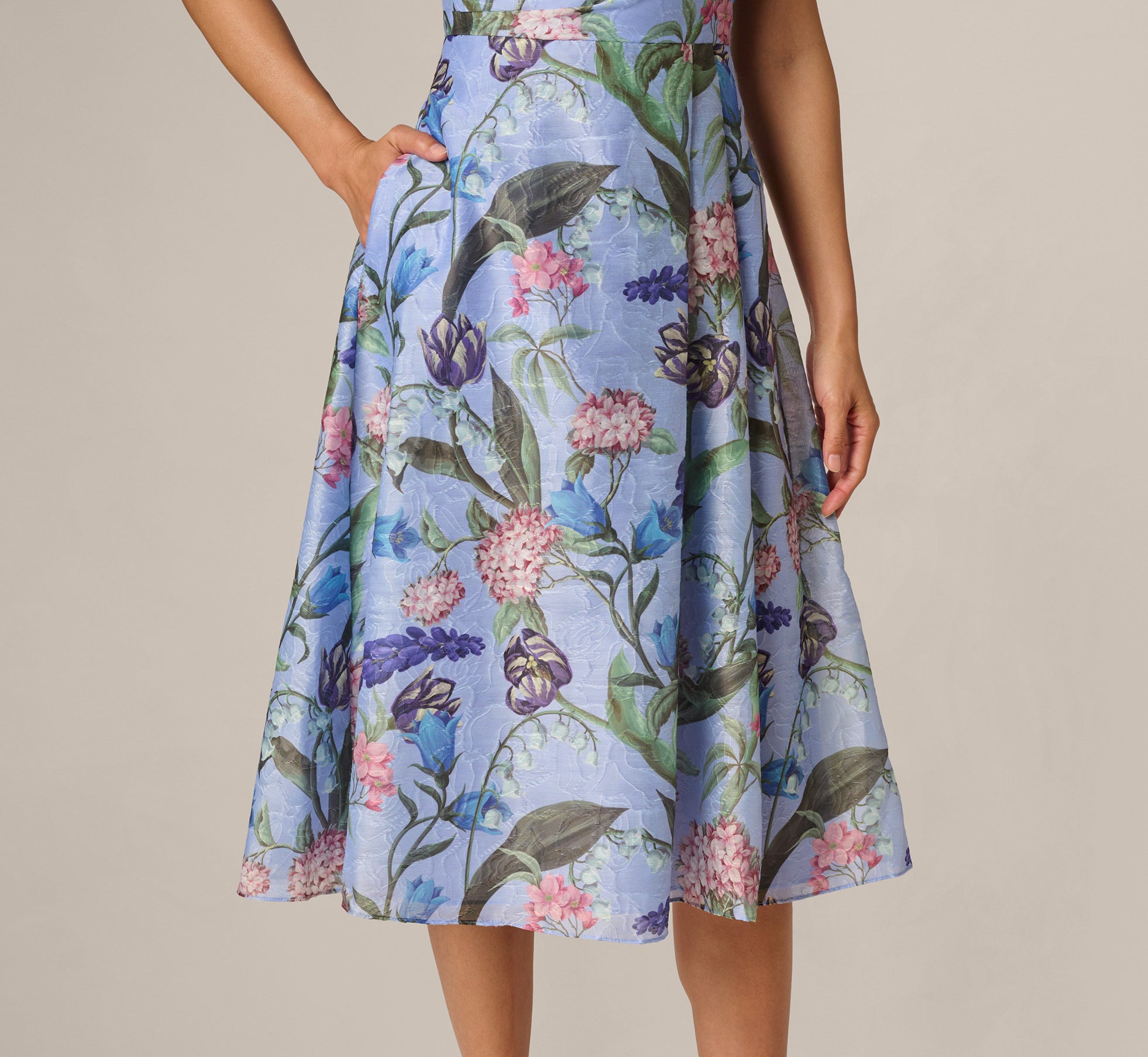 knee length dresses for ladies Kayley Midi Dress Abstract Floral M
