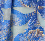 Metallic Iris Floral Organza Gown In Blue Multi 6