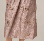 Metallic Jacquard Rhinestone Strap Midi Dress In Candied Ginger 4