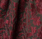 Drop Waist Floral Jacquard Midi Dress In Burgundy 6