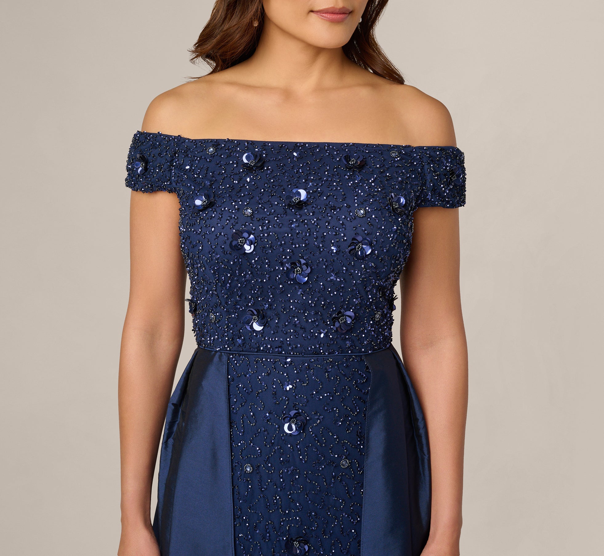 adrianna papell off-the-shoulder beaded sheath dress Adrianna papell off the shoulder beaded sheath dress + FREE SHIPPING