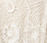 Floral Beaded Ankle Length A Line Dress In Ivory Pearl 6