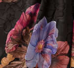One Shoulder Knot Waist Floral Chiffon Gown In Black Multi 6