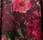 Petite Off Shoulder Garden Floral Mikado Ballgown In Burgundy Multi 6
