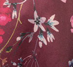 Off Shoulder Garden Floral Mikado Ballgown In Burgundy Multi 7