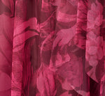 One Shoulder Twist Floral Tulle Gown In Burgundy Multi 6