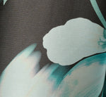 Soft Focus Floral Mikado High Low Gown In Black Multi 6