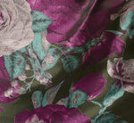 Plus Size One Shoulder Rose Garden Jacquard Mermaid Gown In Green Multi 6