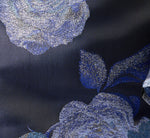 Metallic Floral Jacquard High Low Draped Gown In Blue Multi 6