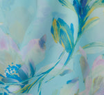 Off Shoulder Floral Organza High Low Midi Dress In Blue Multi 6