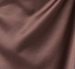 One Shoulder Draped Knot Waist Satin Gown In Dark Brown 6