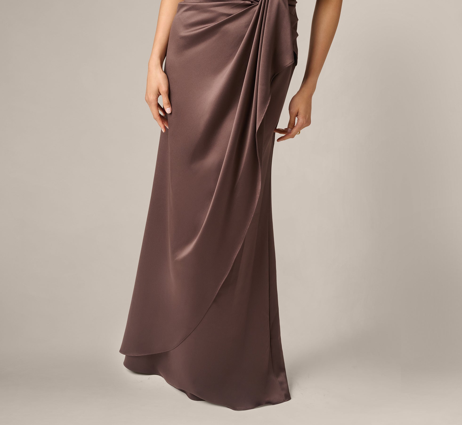 papell boutique brown dress Adrianna Papell Platinum Evening 40438