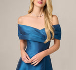 Surplice Bodice Gown In Twilight River 3