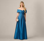 Surplice Bodice Gown In Twilight River 1