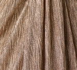 Crinkle Metallic Draped Stretch Halter Gown In Rosegold 6