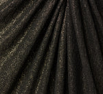 Stretch Metallic Knit Ruched Ankle Length Dress In Black Gold 6