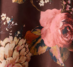 Short Sleeve Rose Floral Ballgown In Brown Multi 6