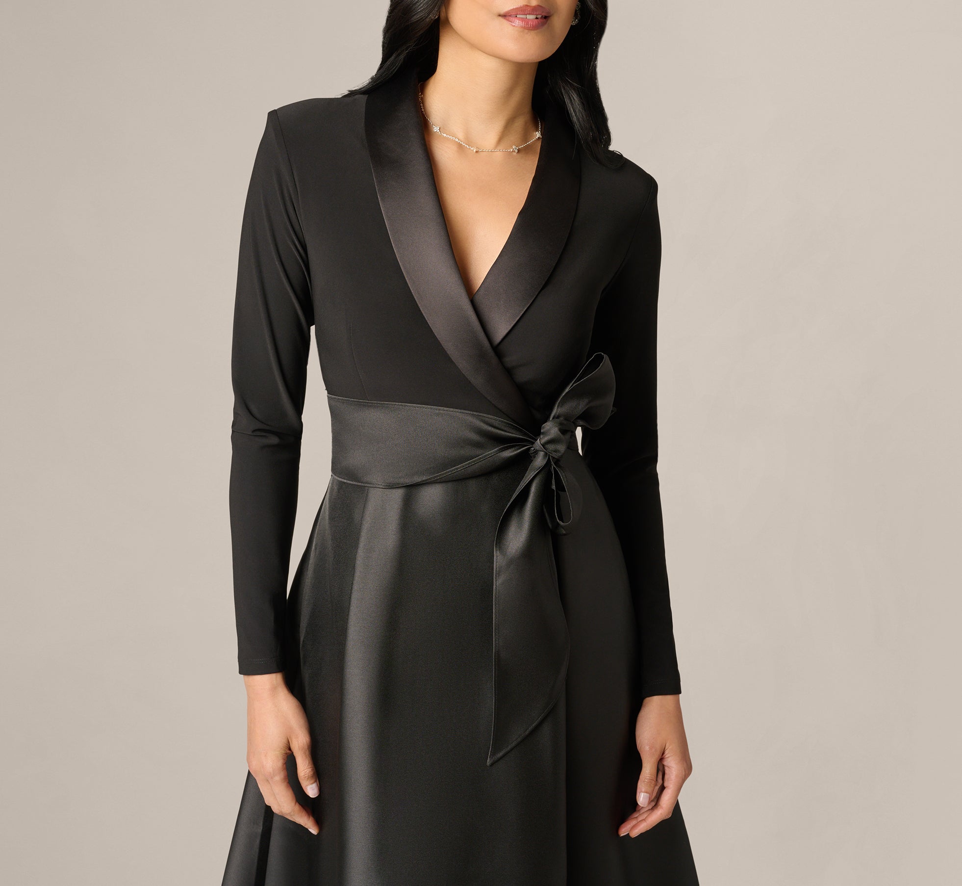 grey blue long dress Zapaka Women Bridesmaid with Sleeves V-Nack Chiffon A Line Wedding Guest Dress with Slit 062626dg main image 1