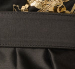 Bell Sleeve Sequin Embroidered Combo Gown In Black Gold 6